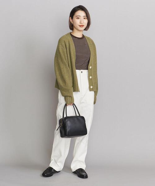 BEAUTY&YOUTH UNITED ARROWS（ビューティーアンドユースユナイテッドアローズ）の「BY 5ゲージウールショートVネック カーディガン（カーディガン/ボレロ・レディース・ピンク/ライム/ナチュラル/モカ・FREE）」の6枚目の写真