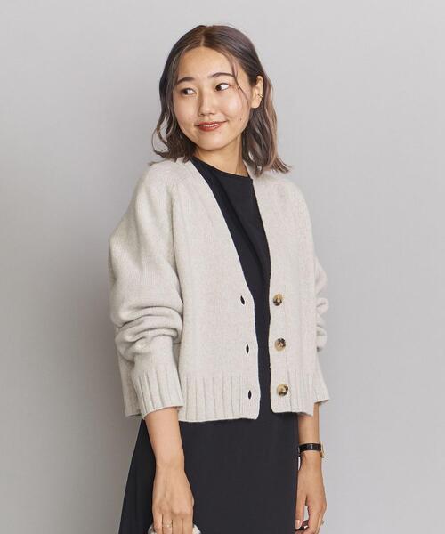 BEAUTY&YOUTH UNITED ARROWS（ビューティーアンドユースユナイテッドアローズ）の「BY 5ゲージウールショートVネック カーディガン（カーディガン/ボレロ・レディース・ピンク/ライム/ナチュラル/モカ・FREE）」の10枚目の写真