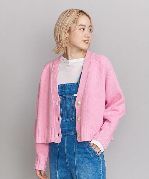 BEAUTY&YOUTH UNITED ARROWS（ビューティーアンドユースユナイテッドアローズ）の「BY 5ゲージウールショートVネック カーディガン（カーディガン/ボレロ・レディース・ピンク/ライム/ナチュラル/モカ・FREE）」の16枚目の写真
