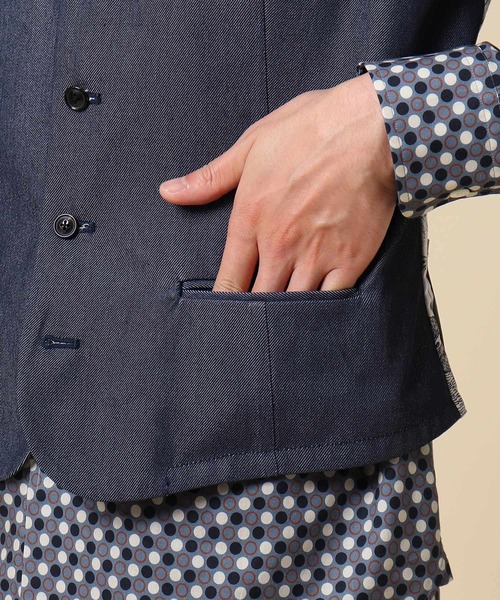 40ｃｔ＆525（フォーティーカラッツアンドゴーニーゴ）の「◆リサイクルポリエステルデニムベスト（ベスト・メンズ・ネイビー・02/03）」の8枚目の写真