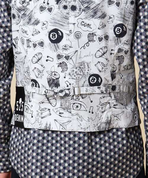 40ｃｔ＆525（フォーティーカラッツアンドゴーニーゴ）の「◆リサイクルポリエステルデニムベスト（ベスト・メンズ・ネイビー・02/03）」の7枚目の写真