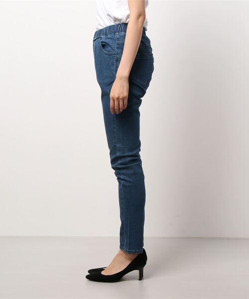 BEARDSLEY(ビアズリー)の「チュニックやシャツワンピースに合わせたレイヤードコーデにも活躍デニムパギンス(その他パンツ・レディース・ブルー・0/1)」の3枚目の写真