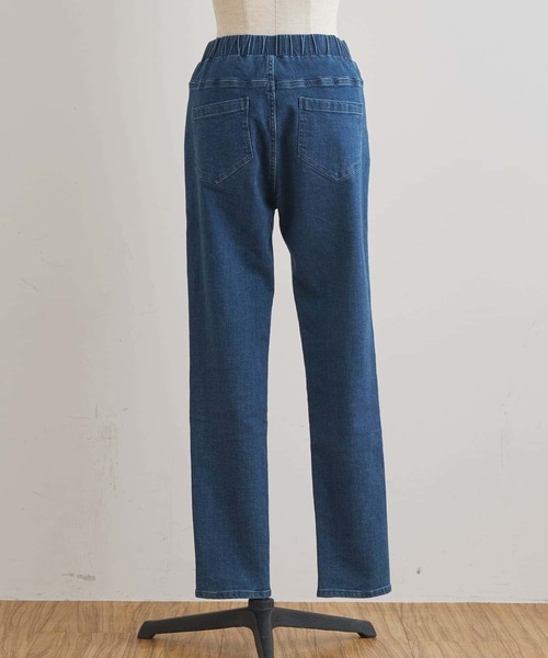 BEARDSLEY(ビアズリー)の「チュニックやシャツワンピースに合わせたレイヤードコーデにも活躍デニムパギンス(その他パンツ・レディース・ブルー・0/1)」の5枚目の写真