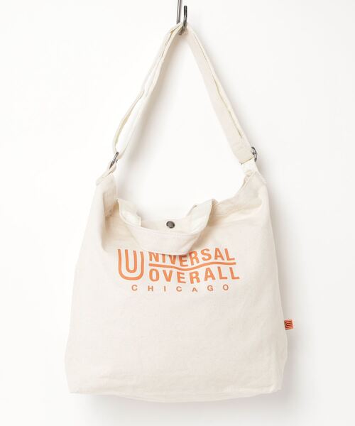 UNIVERSAL OVERALL（ユニバーサルオーバーオール）の「UNIVERSAL OVERALL/スーベニアコットン２ＷＡＹトートBAG UVO-082-A（トートバッグ・レディース・ホワイト/ブラック/スミクロ/オレンジ/ホワイト系その他・ONESIZE）」の12枚目の写真