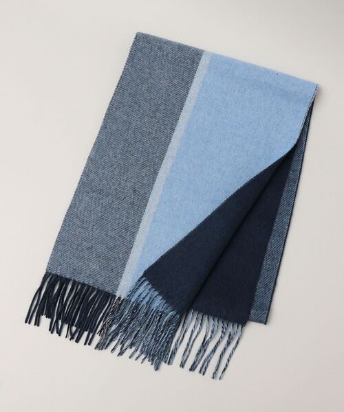 SHIPS（シップス）の「SHIPS: カシミヤ ダブルフェイス パネル マフラー（マフラー・メンズ・ブラック/ベージュ/ネイビー/ブルー/グリーン・ONE SIZE）」の22枚目の写真