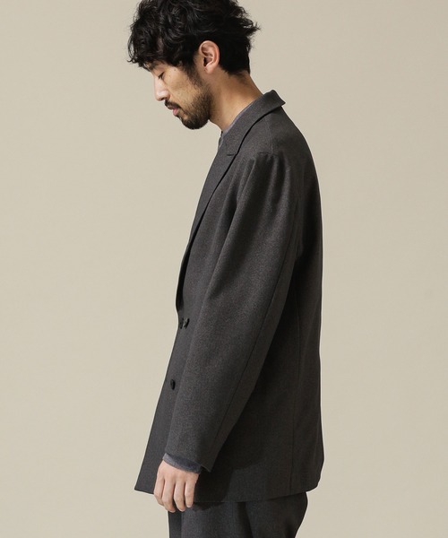 NANO universe（ナノユニバース）の「ユーティリティーテックウールダブルジャケット(セットアップ対応)（テーラードジャケット・メンズ・ブラウン/チャコール/ネイビー・L/M/S）」の14枚目の写真