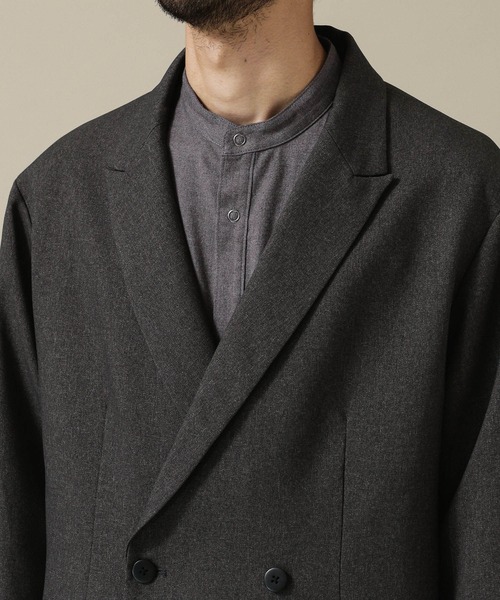NANO universe（ナノユニバース）の「ユーティリティーテックウールダブルジャケット(セットアップ対応)（テーラードジャケット・メンズ・ブラウン/チャコール/ネイビー・L/M/S）」の6枚目の写真