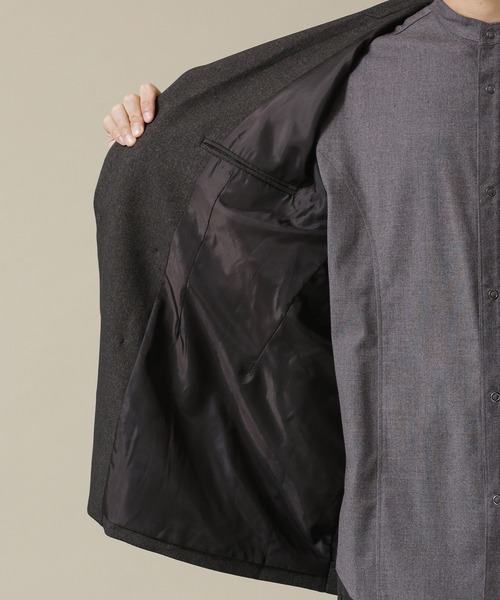 NANO universe（ナノユニバース）の「ユーティリティーテックウールダブルジャケット(セットアップ対応)（テーラードジャケット・メンズ・ブラウン/チャコール/ネイビー・L/M/S）」の8枚目の写真
