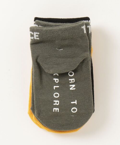 THE NORTH FACE（ザノースフェイス）の「ザ ノース フェイス THE NORTH FACE Baby Quarter 3P(ベビー クォーター 3P)（ソックス/靴下・キッズ・ピンク/イエロー・ﾌﾘ-）」の4枚目の写真