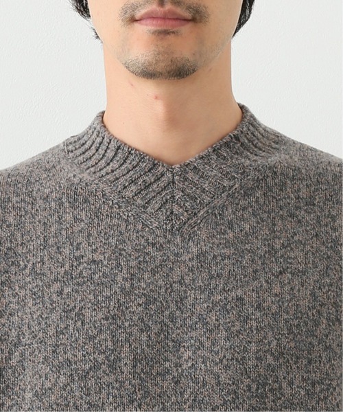 ATON / エイトン】SILTE MOULINE OVERSIZED V/N SWEATER