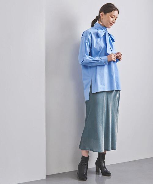 UNITED ARROWS(ユナイテッドアローズ)の「<UNITED ARROWS> ベルベット マーメイド スカート W(スカート・レディース・オフホワイト/ライトブルー・36/38)」の1枚目の写真