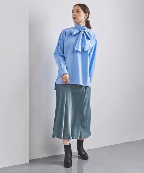 UNITED ARROWS(ユナイテッドアローズ)の「<UNITED ARROWS> ベルベット マーメイド スカート W(スカート・レディース・オフホワイト/ライトブルー・36/38)」の3枚目の写真