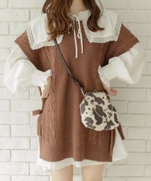 Mysa&Liina by yuririn | BIG襟ブラウス×ニットベストセット(ベスト)