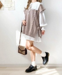 Mysa&Liina by yuririn | BIG襟ブラウス×ニットベストセット(ベスト)