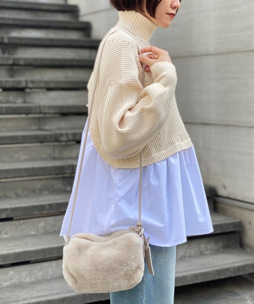 RIVE DROITE（リヴドロワ）の「【ZOZOTOWN限定】バックテールニット（ニット/セーター・レディース・ブラック/アイボリー/ベージュ・FREE）」の18枚目の写真