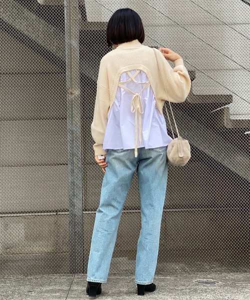 RIVE DROITE（リヴドロワ）の「【ZOZOTOWN限定】バックテールニット（ニット/セーター・レディース・ブラック/アイボリー/ベージュ・FREE）」の16枚目の写真