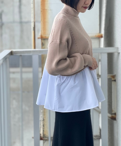 RIVE DROITE（リヴドロワ）の「【ZOZOTOWN限定】バックテールニット（ニット/セーター・レディース・ブラック/アイボリー/ベージュ・FREE）」の11枚目の写真