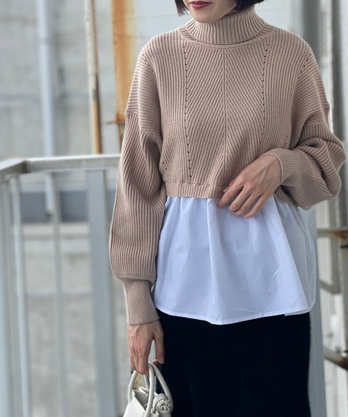 RIVE DROITE（リヴドロワ）の「【ZOZOTOWN限定】バックテールニット（ニット/セーター・レディース・ブラック/アイボリー/ベージュ・FREE）」の15枚目の写真