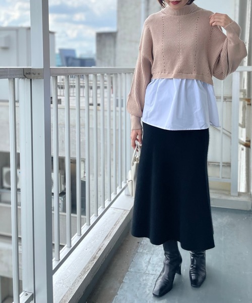 RIVE DROITE（リヴドロワ）の「【ZOZOTOWN限定】バックテールニット（ニット/セーター・レディース・ブラック/アイボリー/ベージュ・FREE）」の17枚目の写真