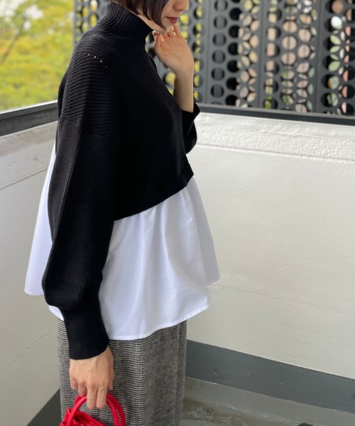 RIVE DROITE（リヴドロワ）の「【ZOZOTOWN限定】バックテールニット（ニット/セーター・レディース・ブラック/アイボリー/ベージュ・FREE）」の8枚目の写真