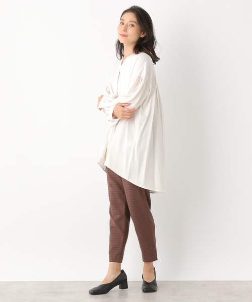 LEPSIM（レプシィム）の「タックデザインブラウス　229724（シャツ/ブラウス・レディース・チャコールグレー/オフホワイト/ラベンダー・FREE）」の11枚目の写真