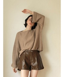 ACYM（アシーム）の「Tuck eco leather short パンツ（その他