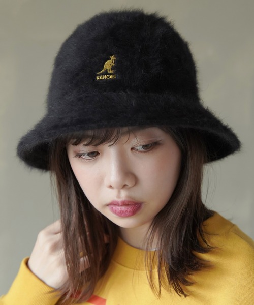 KANGOL（カンゴール）の「【KANGOL / カンゴール】ファーゴラハット（ハット・レディース・ブラック/アイボリー/ピンク/グリーン/ブラック×ゴールド・M/L）」の7枚目の写真