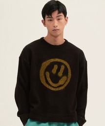 A'GEM/9 × .kom『ISTKUNST/イストクンスト』SMILEY KNIT/スマイルニットセーター