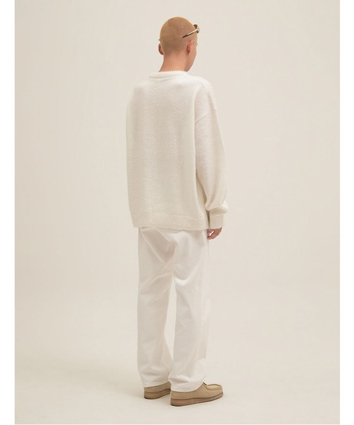 ISTKUNST（イストクンスト）の「A'GEM/9 × .kom『ISTKUNST/イストクンスト』SMILEY KNIT/スマイルニットセーター（ニット/セーター・レディース・ブラック/アイボリー・M/L）」の3枚目の写真