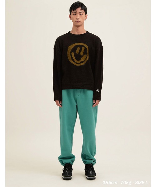 ISTKUNST（イストクンスト）の「A'GEM/9 × .kom『ISTKUNST/イストクンスト』SMILEY KNIT/スマイルニットセーター（ニット/セーター・レディース・ブラック/アイボリー・M/L）」の13枚目の写真