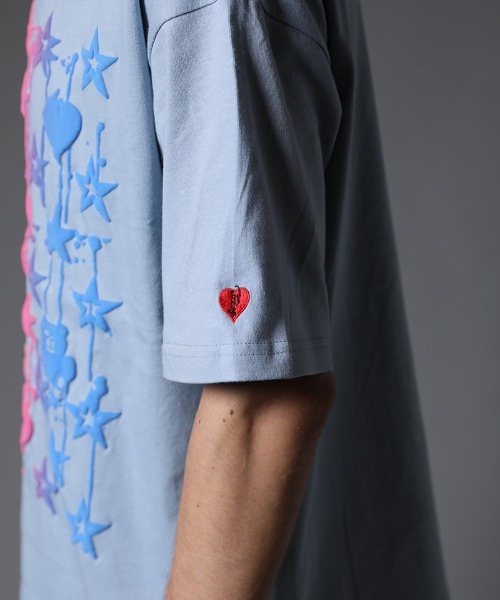 STUD MUFFIN（スタッドマフィン）の「mt7532-5.6ozコットン天竺グラデーションフォームpt ワイドシルエット SS Tシャツ（Tシャツ/カットソー・メンズ・ホワイト/ブラック/ブルー・2/3/4）」の17枚目の写真