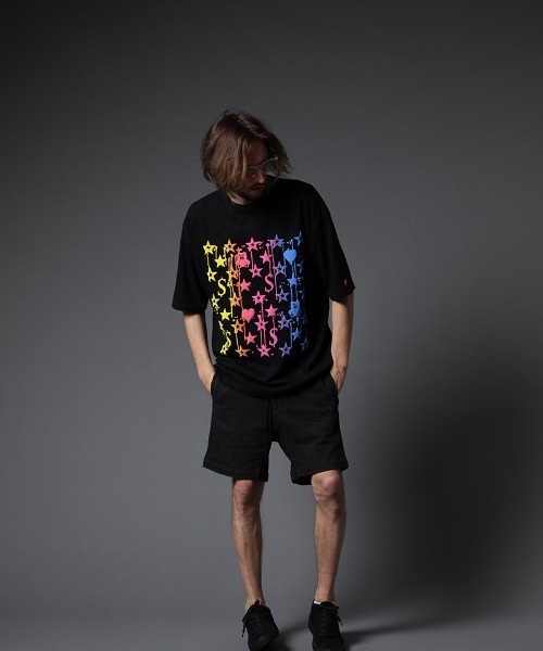 STUD MUFFIN（スタッドマフィン）の「mt7532-5.6ozコットン天竺グラデーションフォームpt ワイドシルエット SS Tシャツ（Tシャツ/カットソー・メンズ・ホワイト/ブラック/ブルー・2/3/4）」の21枚目の写真