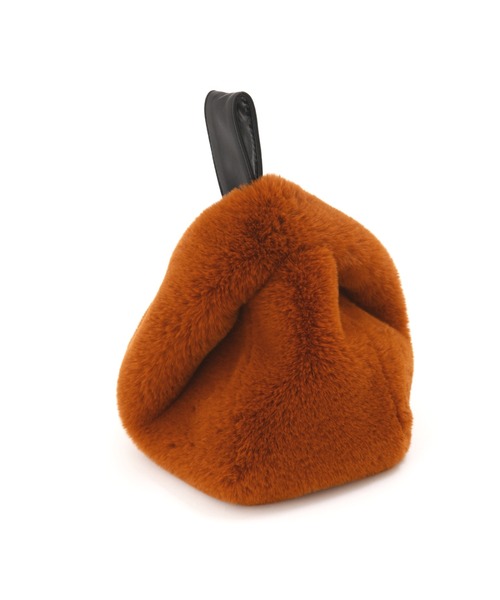 human woman(ヒューマンウーマン)の「◆ファーバッグ(ハンドバッグ・レディース・オレンジ/ホワイト系その他・フリ-)」の7枚目の写真