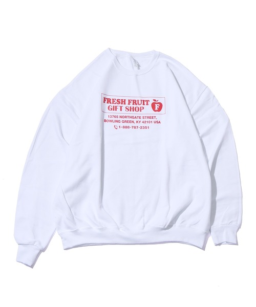 FRUIT OF THE LOOM(フルーツオブザルーム)の「FRUIT OF THE LOOM/フルーツオブザルーム SOUVENIR トレーナー A スウェット 裏起毛(スウェット・メンズ・ホワイト/ブラック/ネイビー/グレー・M/L/XL)」の10枚目の写真