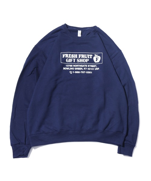 FRUIT OF THE LOOM(フルーツオブザルーム)の「FRUIT OF THE LOOM/フルーツオブザルーム SOUVENIR トレーナー A スウェット 裏起毛(スウェット・メンズ・ホワイト/ブラック/ネイビー/グレー・M/L/XL)」の14枚目の写真