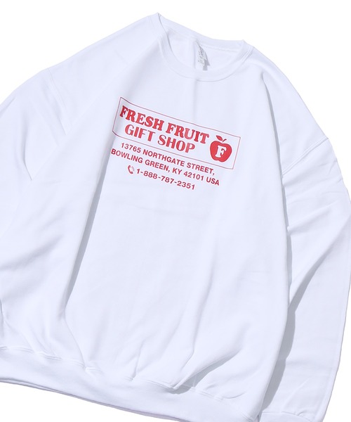 FRUIT OF THE LOOM(フルーツオブザルーム)の「FRUIT OF THE LOOM/フルーツオブザルーム SOUVENIR トレーナー A スウェット 裏起毛(スウェット・メンズ・ホワイト/ブラック/ネイビー/グレー・M/L/XL)」の11枚目の写真
