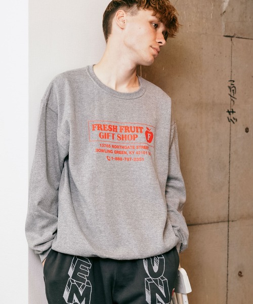 FRUIT OF THE LOOM(フルーツオブザルーム)の「FRUIT OF THE LOOM/フルーツオブザルーム SOUVENIR トレーナー A スウェット 裏起毛(スウェット・メンズ・ホワイト/ブラック/ネイビー/グレー・M/L/XL)」の21枚目の写真