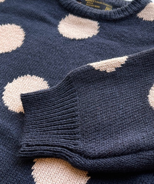 A BOND（アボンド）の「【おうちで洗えるニット】ドットセーター（kids/XS～LL）（ニット/セーター・キッズ・ネイビー/レッド・LL/S/M/L/XS）」の7枚目の写真