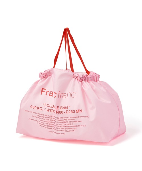 Francfranc（フランフラン）の「エルンエコバッグロゴ L ライトピンク（エコバッグ/サブバッグ・レディース・ライトピンク・FREE）」の2枚目の写真