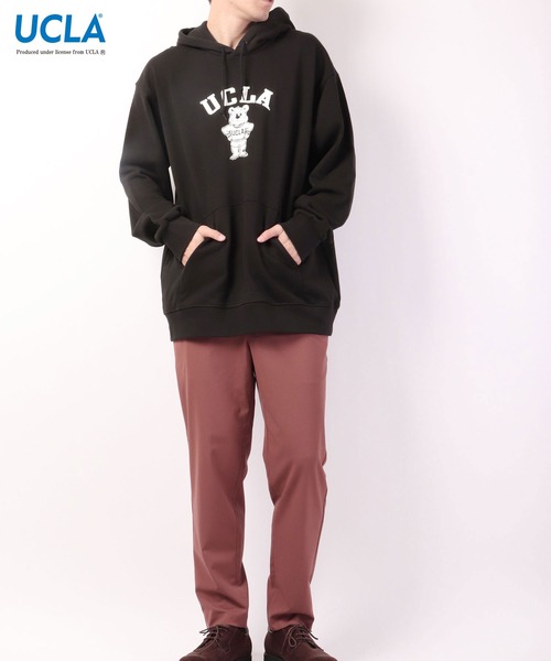 UCLA（ユーシーエルエー）の「UCLA カルフォニア大学ロサンゼルス校 プリント裏毛スウェットパーカー（パーカー・メンズ・ブラック/ネイビー/オフホワイト/グリーン/杢グレー・L/M/XL）」の10枚目の写真