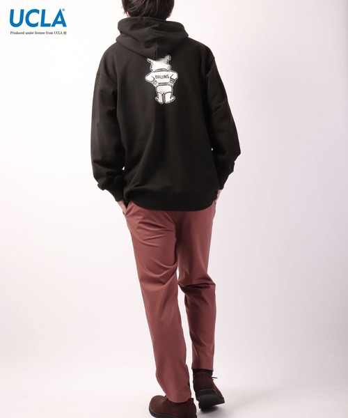 UCLA（ユーシーエルエー）の「UCLA カルフォニア大学ロサンゼルス校 プリント裏毛スウェットパーカー（パーカー・メンズ・ブラック/ネイビー/オフホワイト/グリーン/杢グレー・L/M/XL）」の11枚目の写真