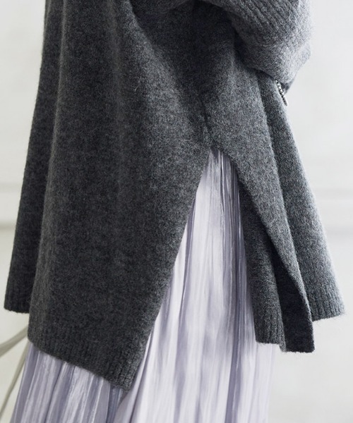 RASWアルパカ混タートルネックニット