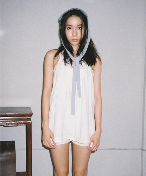 kitty cotton mini onepiece コットン ミニワンピース Cotton wide mini onepiece(Gray) | K