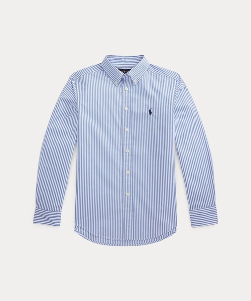 POLO RALPH LAUREN CHILDRENSWEAR（ポロ ラルフ ローレン チルドレンズウェア）の「ストライプド コットン ポプリン シャツ（シャツ/ブラウス・キッズ・ブルー・M/S/XL/L）」の4枚目の写真