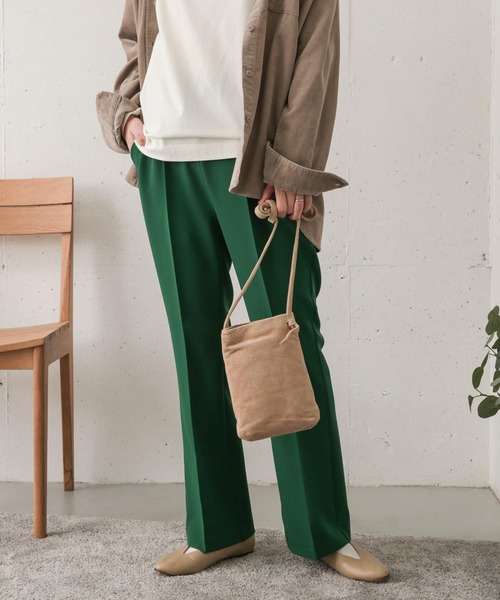 URBAN RESEARCH DOORS(アーバンリサーチドアーズ)の「ダブルクロスフレアイージーパンツ(その他パンツ・レディース・ブラック/グリーン・38/36)」の10枚目の写真