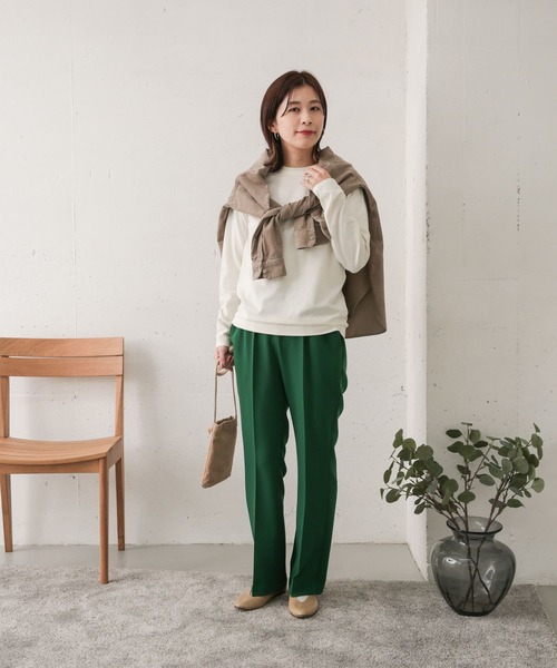 URBAN RESEARCH DOORS(アーバンリサーチドアーズ)の「ダブルクロスフレアイージーパンツ(その他パンツ・レディース・ブラック/グリーン・38/36)」の15枚目の写真