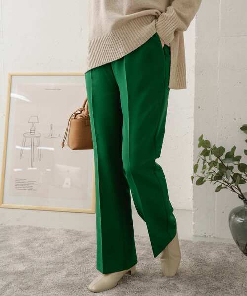 URBAN RESEARCH DOORS(アーバンリサーチドアーズ)の「ダブルクロスフレアイージーパンツ(その他パンツ・レディース・ブラック/グリーン・38/36)」の17枚目の写真