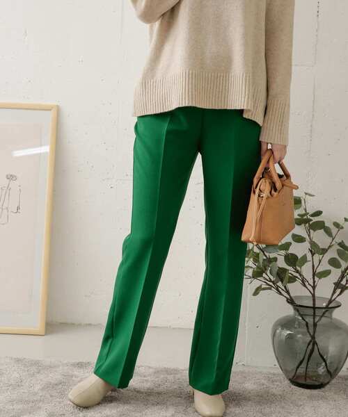 URBAN RESEARCH DOORS(アーバンリサーチドアーズ)の「ダブルクロスフレアイージーパンツ(その他パンツ・レディース・ブラック/グリーン・38/36)」の18枚目の写真