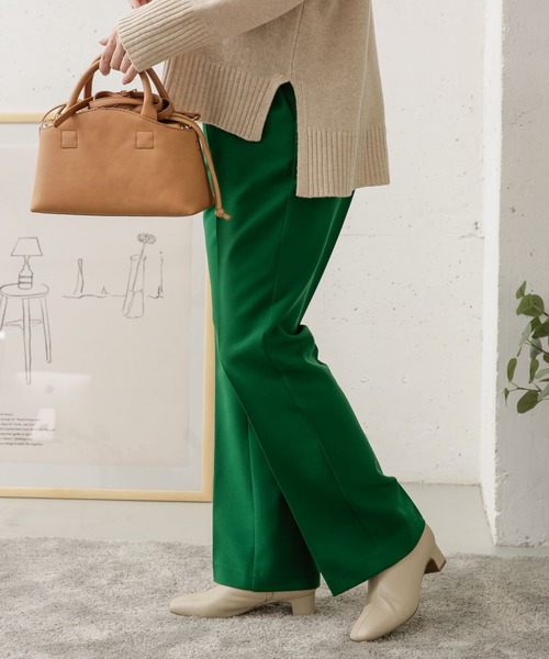 URBAN RESEARCH DOORS(アーバンリサーチドアーズ)の「ダブルクロスフレアイージーパンツ(その他パンツ・レディース・ブラック/グリーン・38/36)」の19枚目の写真