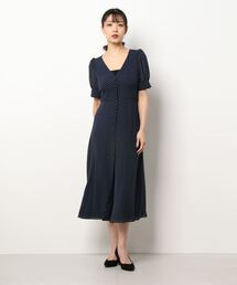【MICHAEL MICHAEL KORS】ロゴ ワンピース ドット柄 長袖 ボタン マイケルコース MICHAEL KORS ドット柄 長袖 ワンピース S